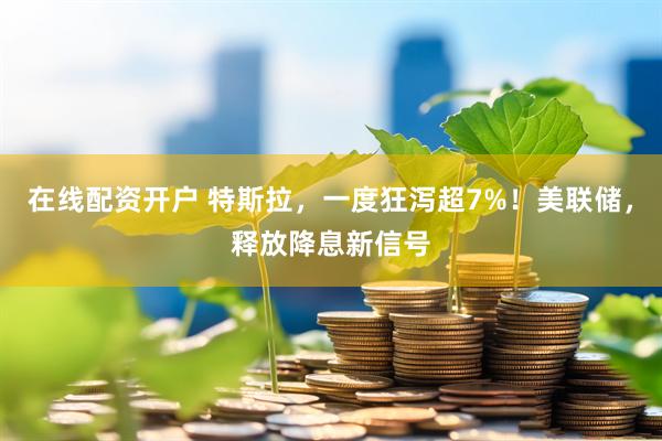 在线配资开户 特斯拉，一度狂泻超7%！美联储，释放降息新信号